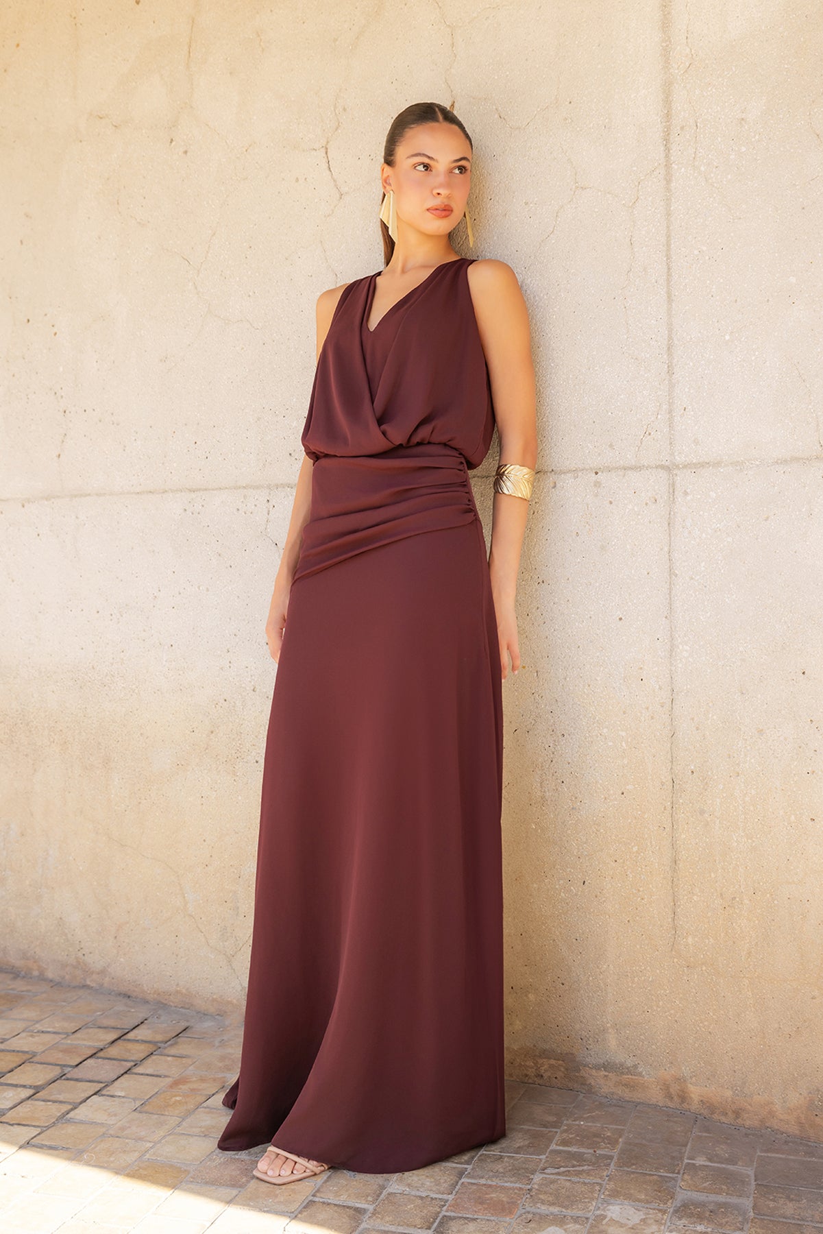 VESTIDO CONCORDIA CHOCOLATE