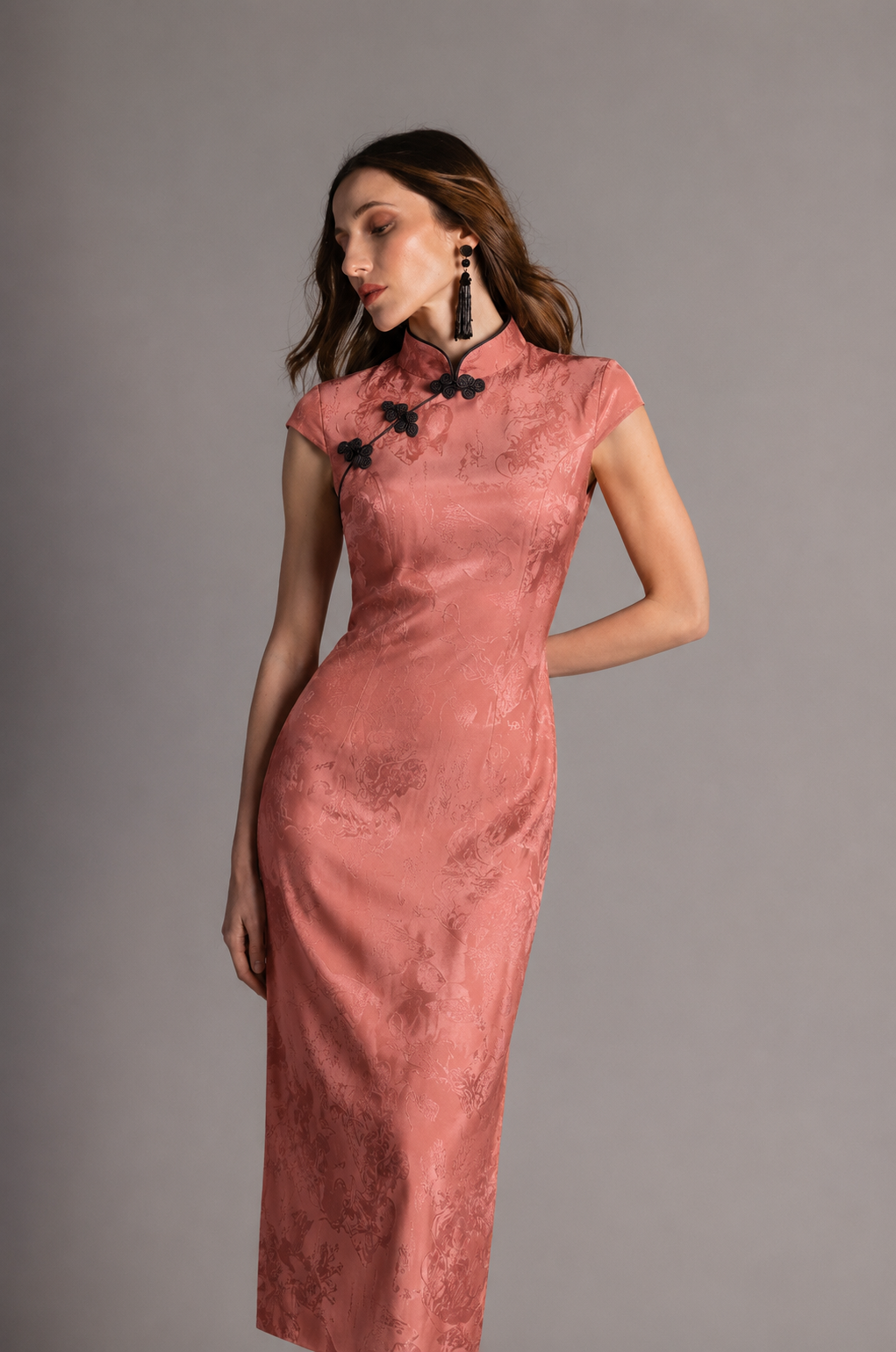 VESTIDO XIHE TEJA