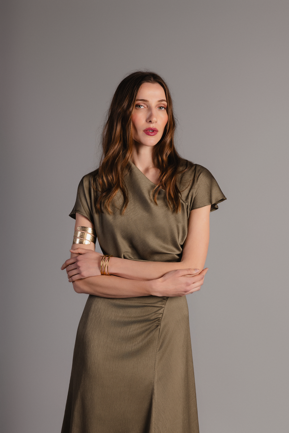 VESTIDO BASTET CAQUI