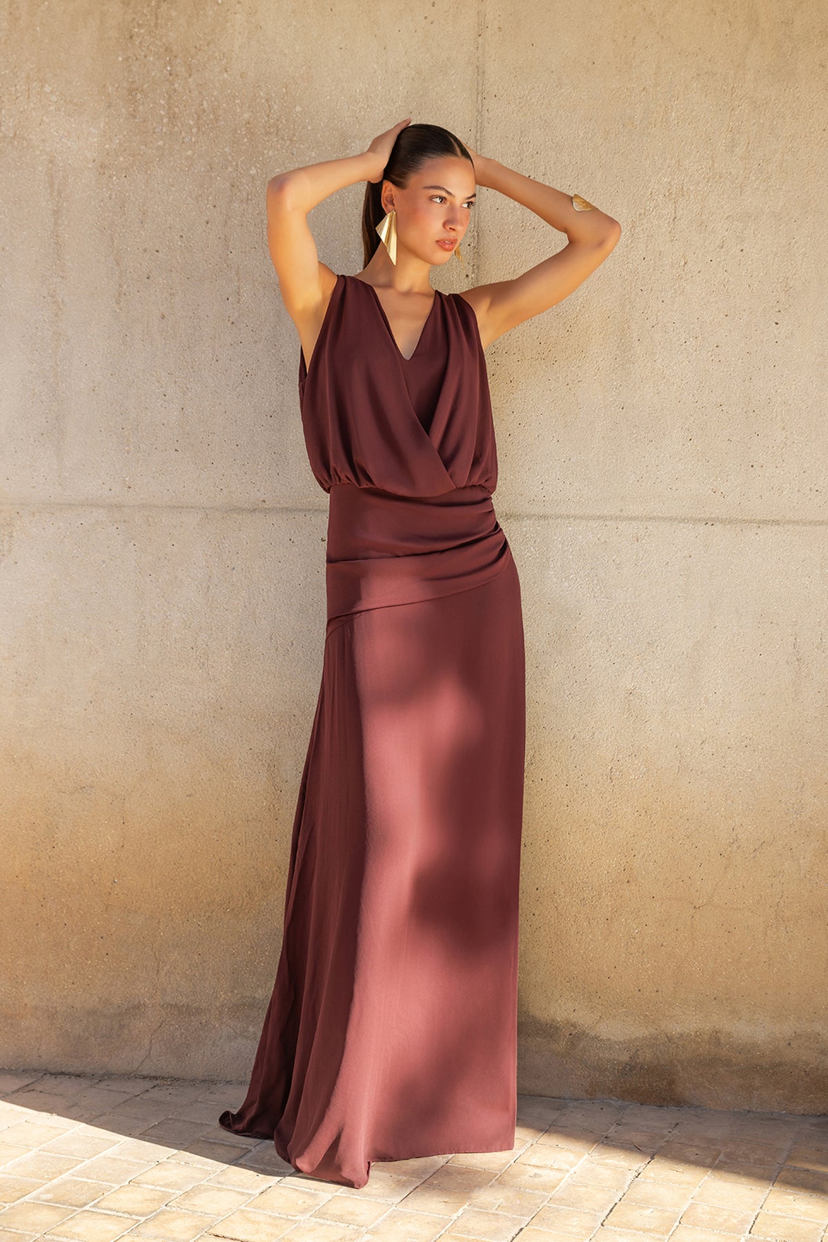VESTIDO CONCORDIA CHOCOLATE
