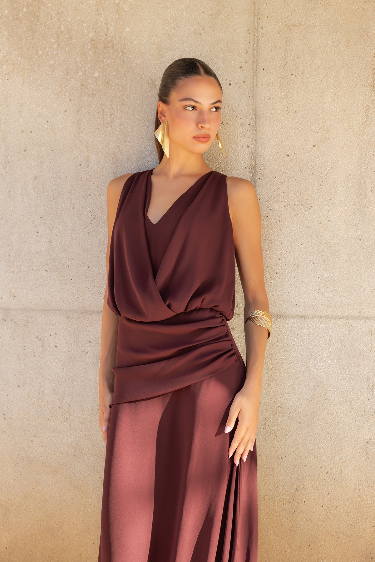 VESTIDO CONCORDIA CHOCOLATE