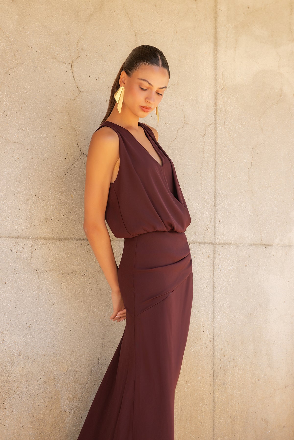 VESTIDO CONCORDIA CHOCOLATE