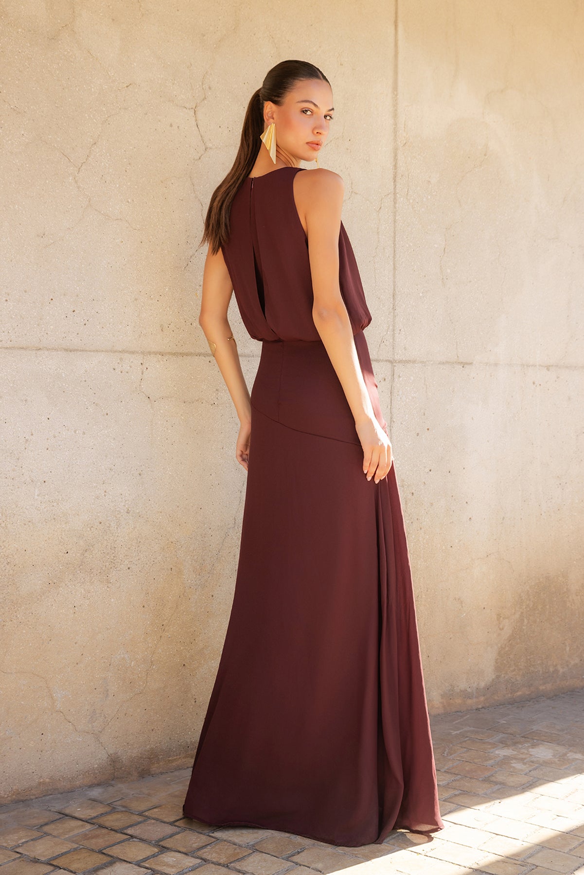 VESTIDO CONCORDIA CHOCOLATE